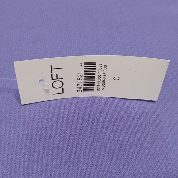 NWT LOFT crepe maxi slip dress iris Size 0 - Picture 5 of 7